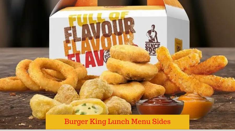 Burger King Lunch Menu Sides