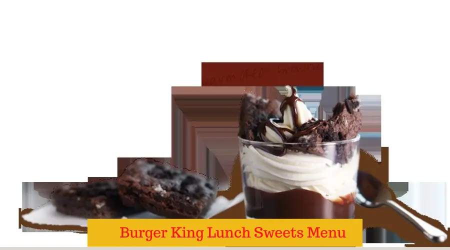 Burger King Lunch Sweets Menu